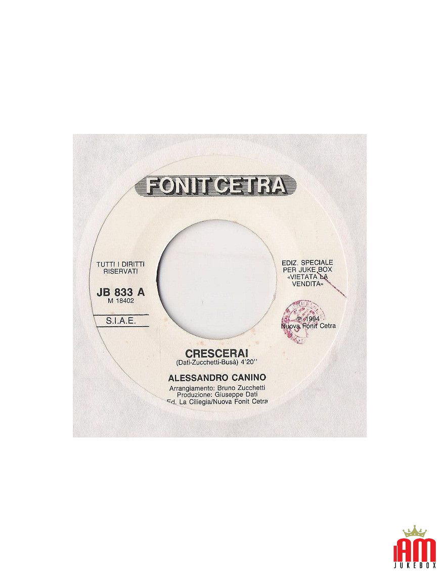 You'll Grow Up Being Tough [Alessandro Canino,...] – Vinyl 7", 45 RPM, Jukebox [product.brand] 1 - Shop I'm Jukebox 