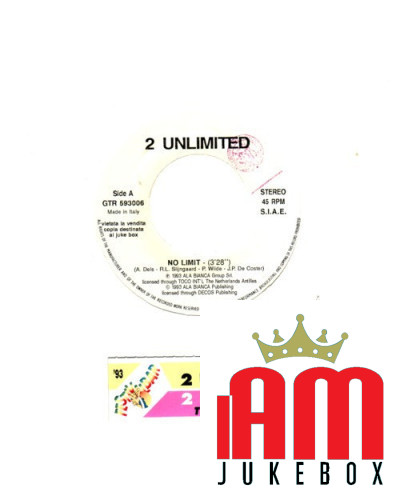 No Limit Tribal Dance [2 Unlimited] - Vinyle 7", 45 tours, Jukebox [product.brand] 1 - Shop I'm Jukebox 