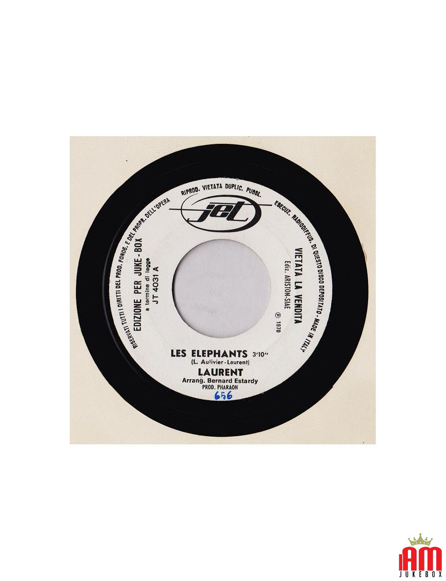 Les Elephants Io Sì [Michel Laurent,...] - Vinyl 7", 45 RPM, Jukebox [product.brand] 1 - Shop I'm Jukebox 