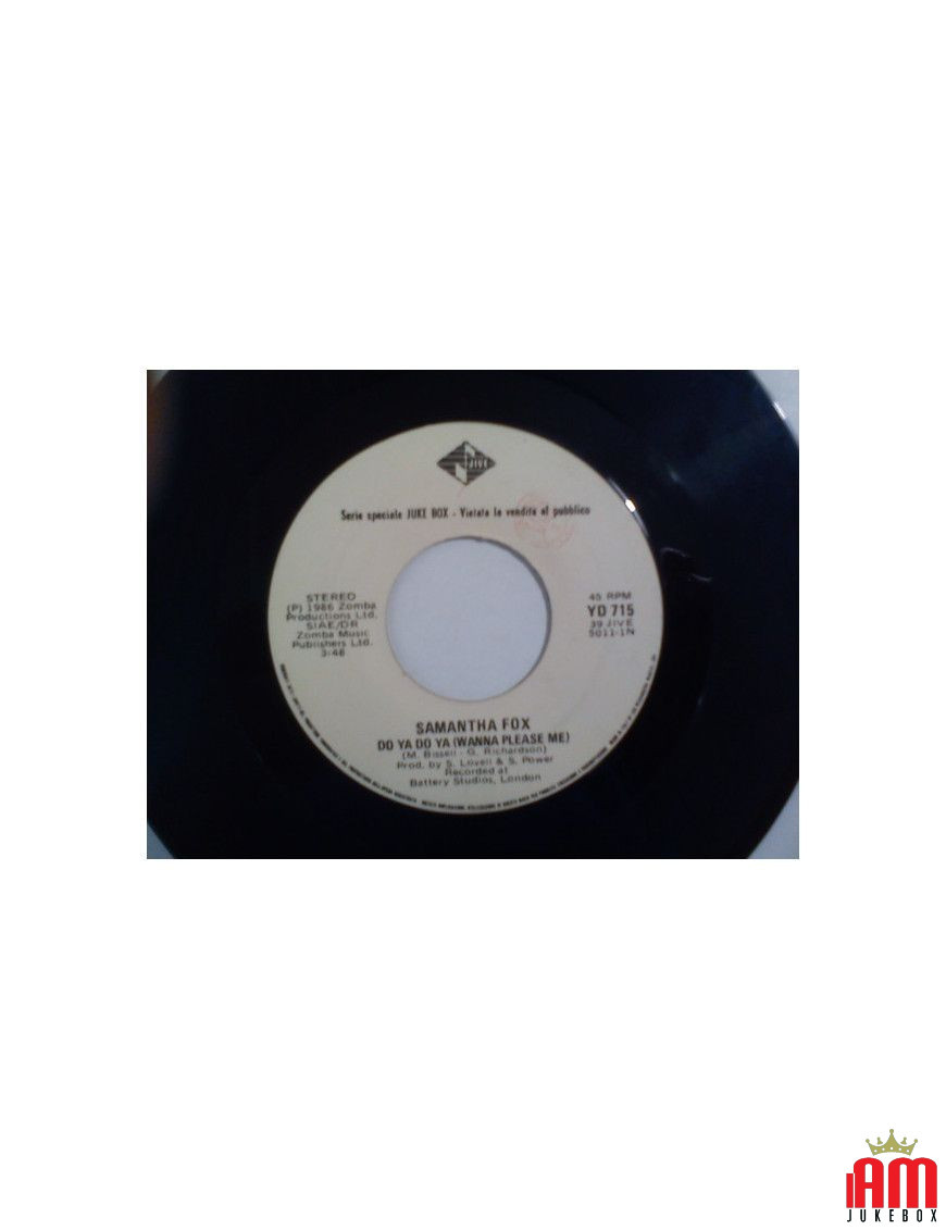 Do Ya Do Ya (Wanna Please Me) I Wanna Wake Up With You [Samantha Fox,...] – Vinyl 7", 45 RPM, Jukebox [product.brand] 1 - Shop I