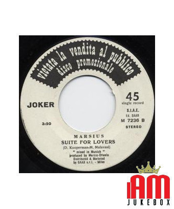 Don't Stop Me (I Like It) Suite For Lovers [David Christie,...] - Vinyle 7", 45 RPM, Promo [product.brand] 1 - Shop I'm Jukebox 