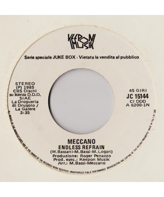 Endless Refrain   Welcome To The Sunshine  [Meccano (3),...] - Vinyl 7", 45 RPM, Jukebox, Stereo