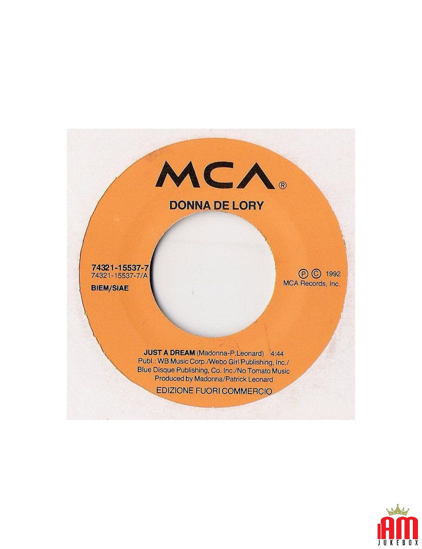 Just A Dream What Is Love [Donna De Lory,...] - Vinyl 7", 45 RPM, Promo [product.brand] 1 - Shop I'm Jukebox 