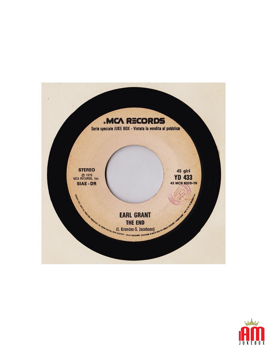 La Fin Sexy [Earl Grant,...] - Vinyl 7", 45 RPM, Jukebox [product.brand] 1 - Shop I'm Jukebox 