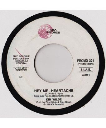 Hey Mr. Heartache These Early Days [Kim Wilde,...] - Vinyle 7", 45 RPM, Jukebox [product.brand] 1 - Shop I'm Jukebox 