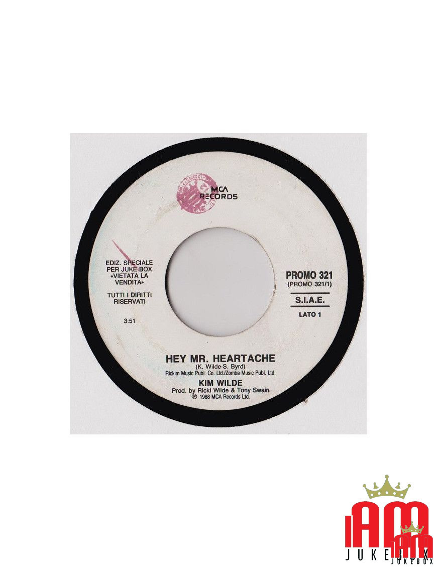 Hey Mr. Heartache These Early Days [Kim Wilde,...] – Vinyl 7", 45 RPM, Jukebox [product.brand] 1 - Shop I'm Jukebox 