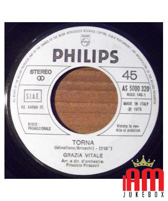 Disco Shirley is back [Grazia Vitale,...] - Vinyl 7", 45 RPM, Promo [product.brand] 1 - Shop I'm Jukebox 