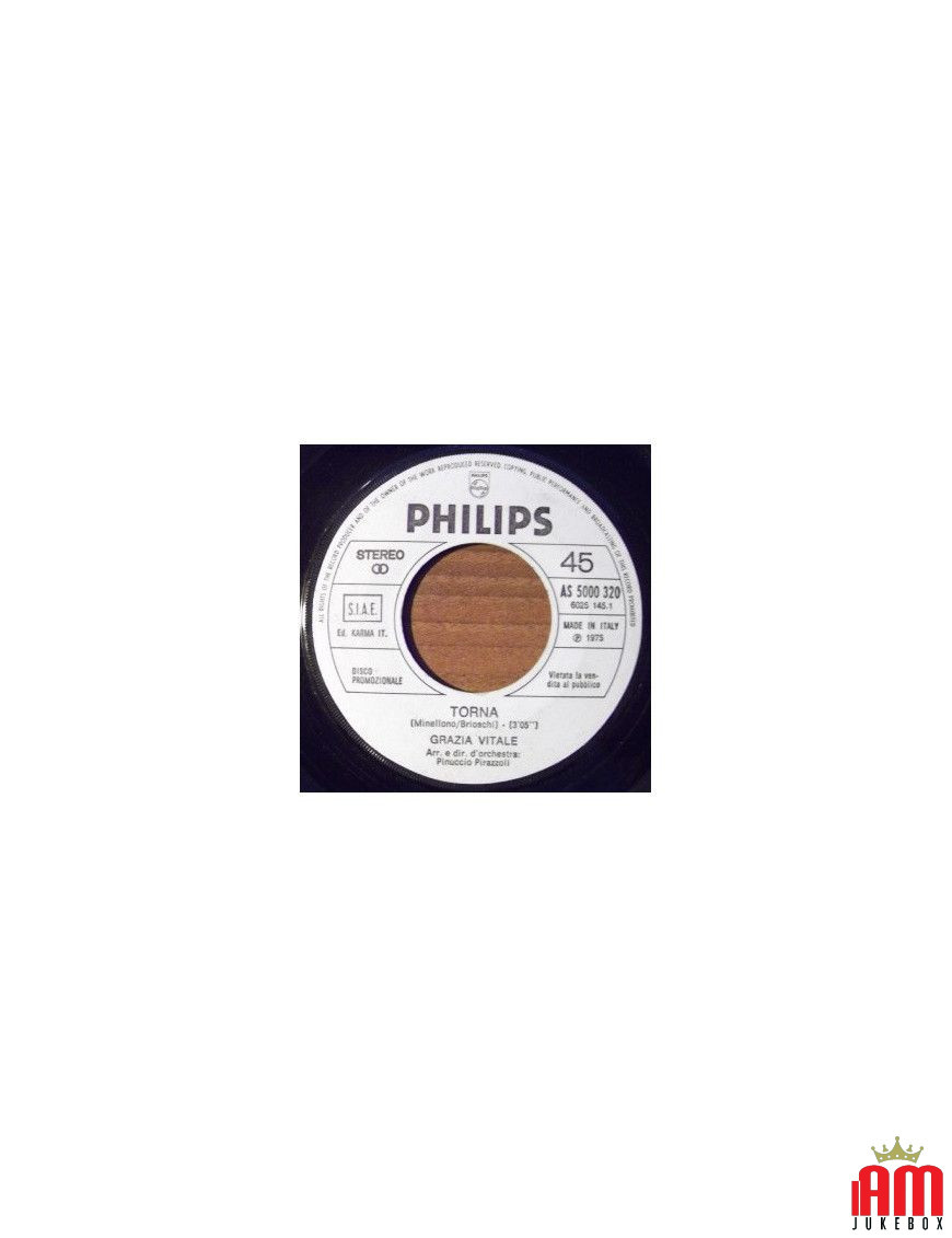 Disco Shirley is back [Grazia Vitale,...] - Vinyl 7", 45 RPM, Promo [product.brand] 1 - Shop I'm Jukebox 