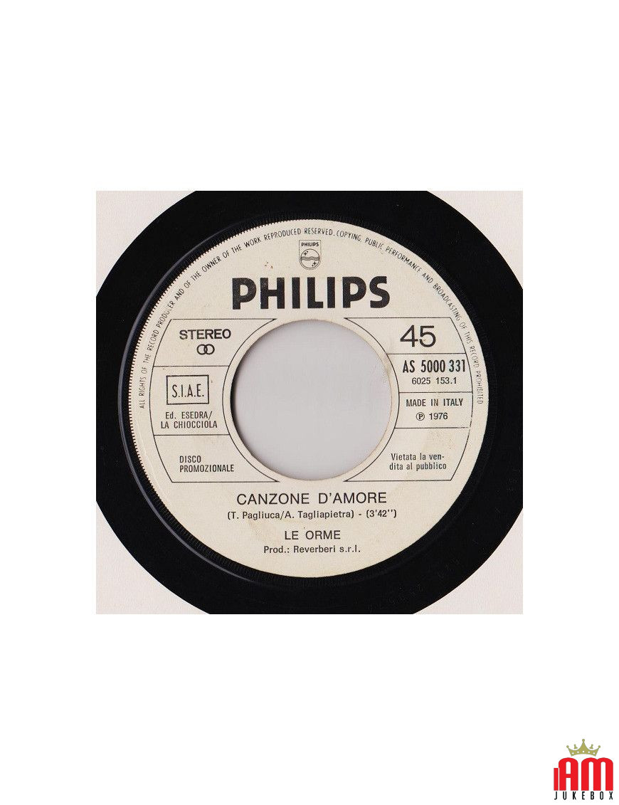 Love Song You See The Trouble With Me [Le Orme,...] – Vinyl 7", 45 RPM, Jukebox, Promo [product.brand] 1 - Shop I'm Jukebox 