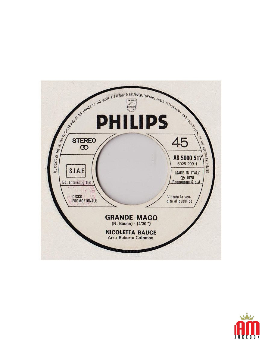 Grande Mago Liana [Nicoletta Bauce,...] - Vinyl 7", 45 RPM, Promo, Stereo [product.brand] 1 - Shop I'm Jukebox 