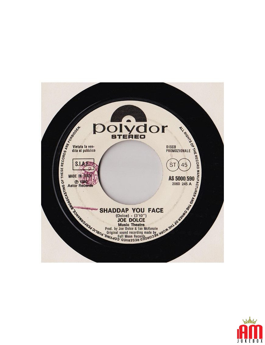 Shaddap You Face September [Joe Dolce Music Theatre,...] – Vinyl 7", 45 RPM, Promo [product.brand] 1 - Shop I'm Jukebox 