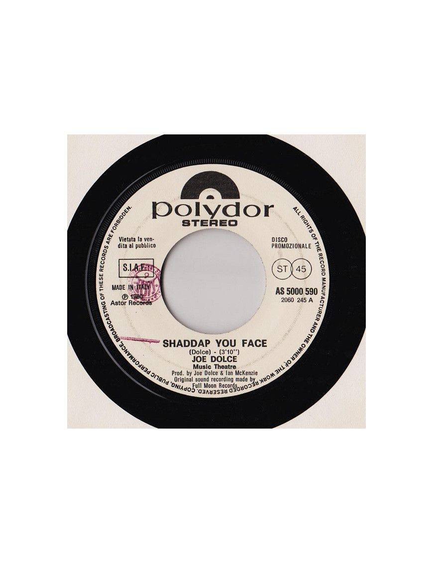 Shaddap You Face September [Joe Dolce Music Theatre,...] - Vinyle 7", 45 RPM, Promo [product.brand] 1 - Shop I'm Jukebox 