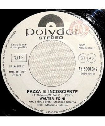 Pazza E Incosciente Tu devrais danser [Walter Foini,...] - Vinyl 7", 45 RPM, Promo [product.brand] 1 - Shop I'm Jukebox 