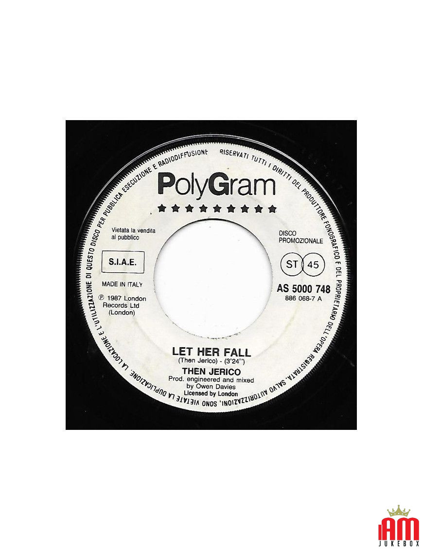 Let Her Fall Ever Fallen In Love [Then Jerico,...] - Vinyl 7", 45 RPM, Promo, Stéréo [product.brand] 1 - Shop I'm Jukebox 