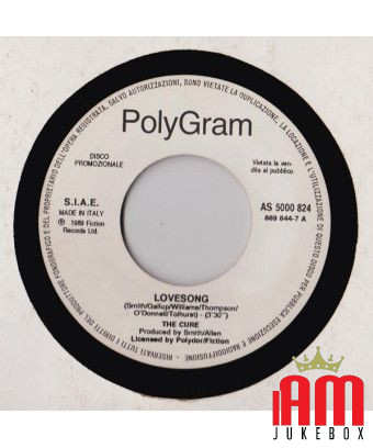 Lovesong French Kiss [The Cure,...] – Vinyl 7", 45 RPM, Promo [product.brand] 1 - Shop I'm Jukebox 