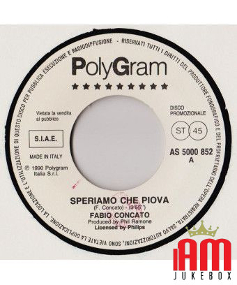 Let's hope it rains, it gives me a shiver [Fabio Concato,...] - Vinyl 7", 45 RPM, Promo [product.brand] 1 - Shop I'm Jukebox 