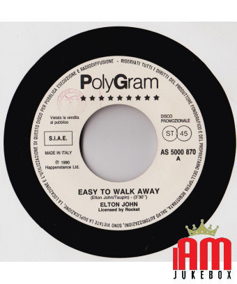 Easier To Walk Away Dance [Elton John,...] - Vinyle 7", 45 RPM, Promo [product.brand] 1 - Shop I'm Jukebox 