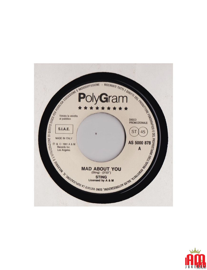 Mad About You Touch Me All Night Long [Sting,...] - Vinyle 7", 45 RPM, Promo, Stéréo [product.brand] 1 - Shop I'm Jukebox 