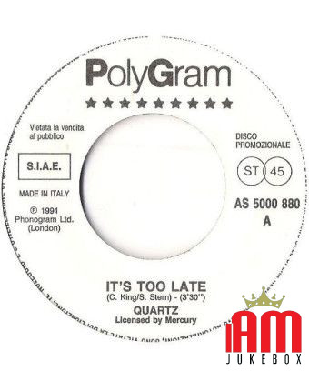 It's Too Late Motor-Cycle [Quartz (2),...] – Vinyl 7", 45 RPM, Promo, Stereo [product.brand] 1 - Shop I'm Jukebox 