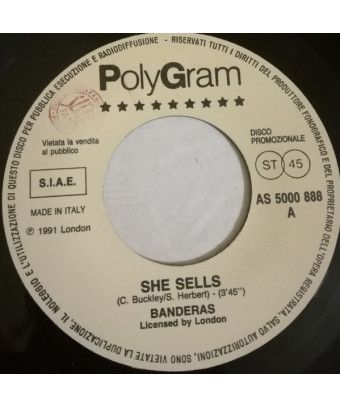 She Sells Gypsy Woman (She's Homeless) [Banderas,...] - Vinyl 7", 45 RPM, Single, Promo [product.brand] 1 - Shop I'm Jukebox 