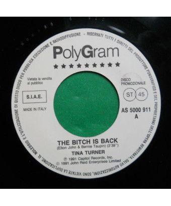 The Bitch Is Back Désolé semble être le mot le plus dur [Tina Turner,...] - Vinyl 7", 45 RPM, Promo [product.brand] 1 - Shop I'm