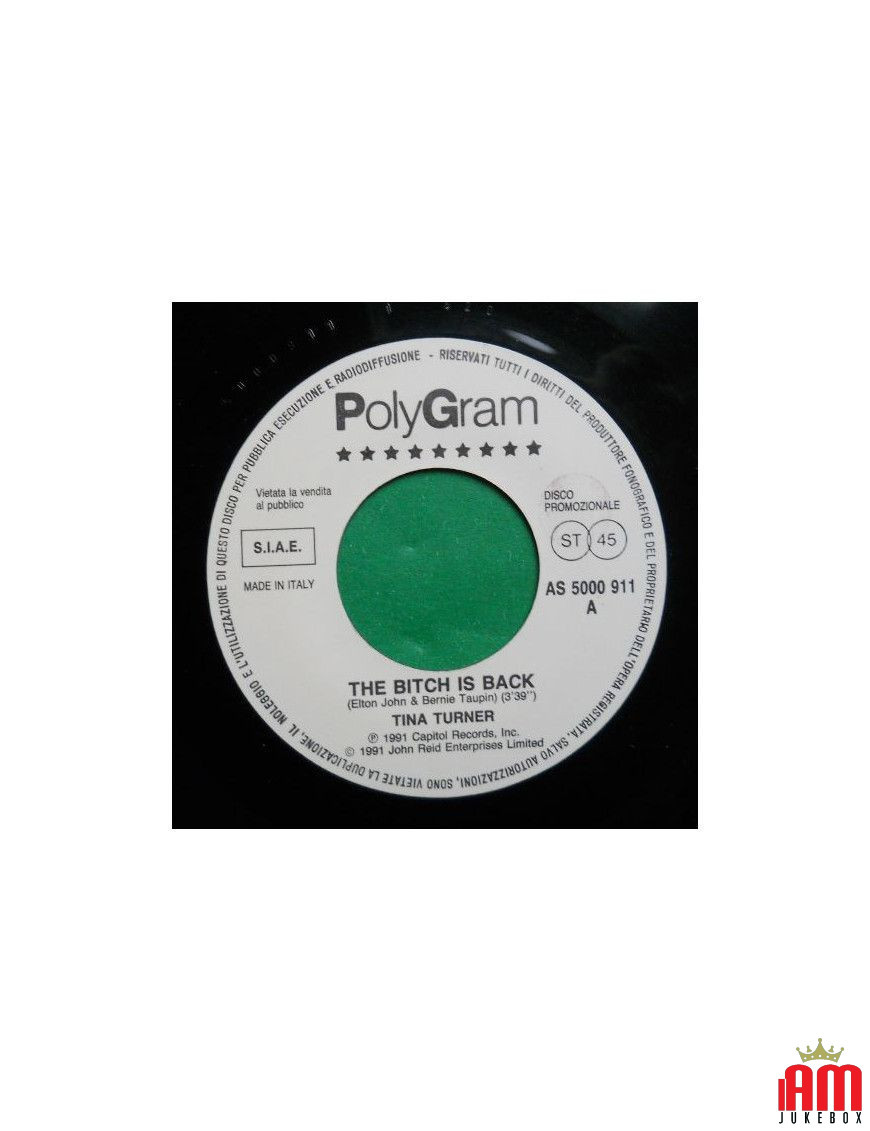 The Bitch Is Back Sorry Seems To Be The Hardest Word [Tina Turner,...] - Vinyl 7", 45 RPM, Promo [product.brand] 1 - Shop I'm Ju