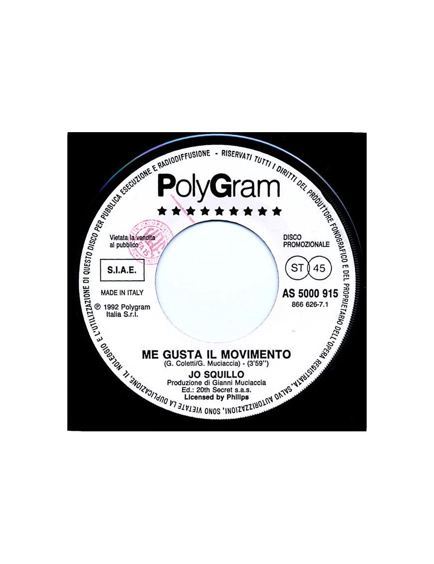 Me Gusta Il Movimento L'Amore Va Oltre [Jo Squillo,...] – Vinyl 7", 45 RPM, Promo [product.brand] 1 - Shop I'm Jukebox 