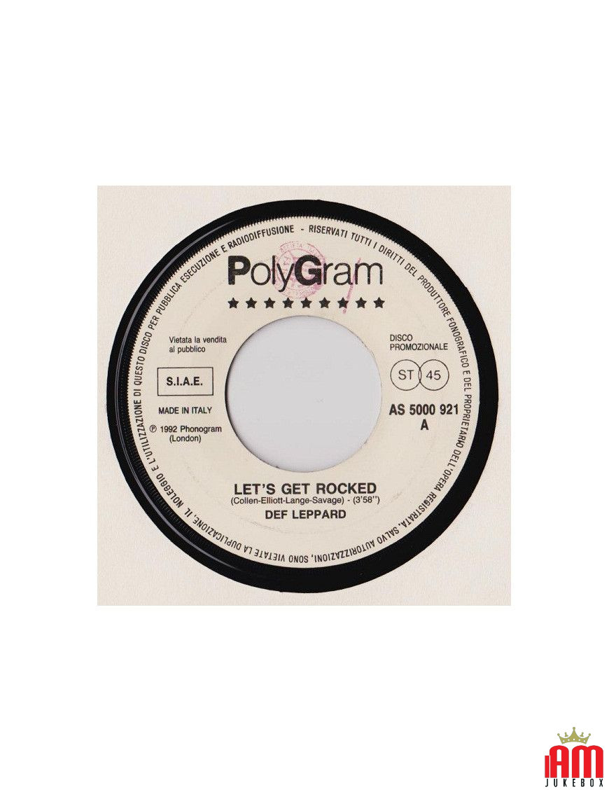 Let's Get Rocked Black Moon [Def Leppard,...] – Vinyl 7", 45 RPM, Jukebox, Promo [product.brand] 1 - Shop I'm Jukebox 