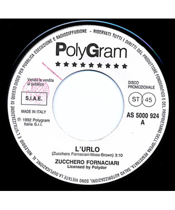 L'Urlo   Come Siamo Tanti Al Mondo [Zucchero,...] - Vinyl 7", 45 RPM, Promo