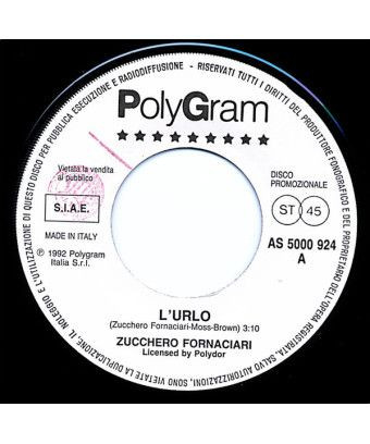 The Scream As We Are So Many In The World [Zucchero,...] – Vinyl 7", 45 RPM, Promo [product.brand] 1 - Shop I'm Jukebox 