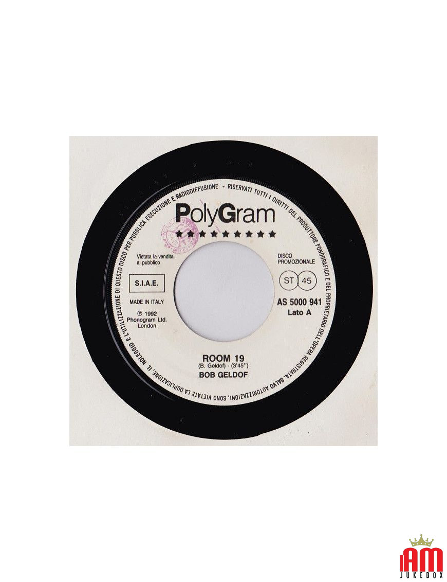 Room 19 I Don't Have The Body [Bob Geldof,...] - Vinyl 7", 45 RPM, Promo [product.brand] 1 - Shop I'm Jukebox 