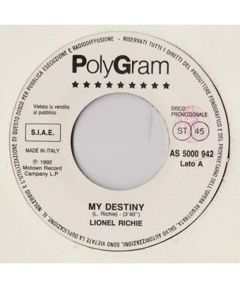 My Destiny Rest In Peace [Lionel Richie,...] – Vinyl 7", 45 RPM, Jukebox, Promo [product.brand] 1 - Shop I'm Jukebox 