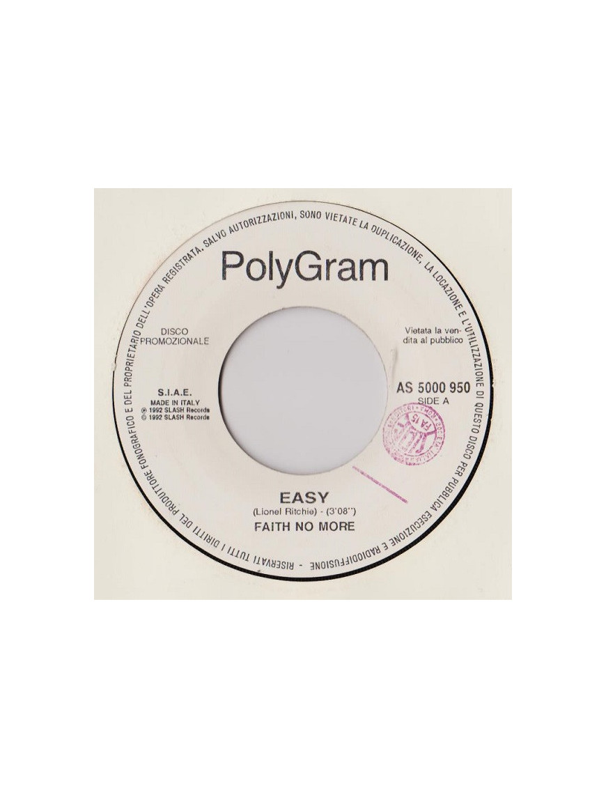 Easy   An Emotional Time [Faith No More,...] - Vinyl 7", 45 RPM, Promo