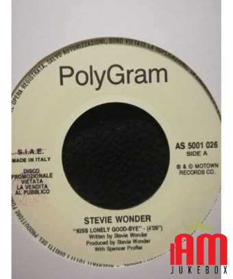 Kiss Lonely Good-Bye Words [Stevie Wonder,...] – Vinyl 7", 45 RPM, Promo [product.brand] 1 - Shop I'm Jukebox 