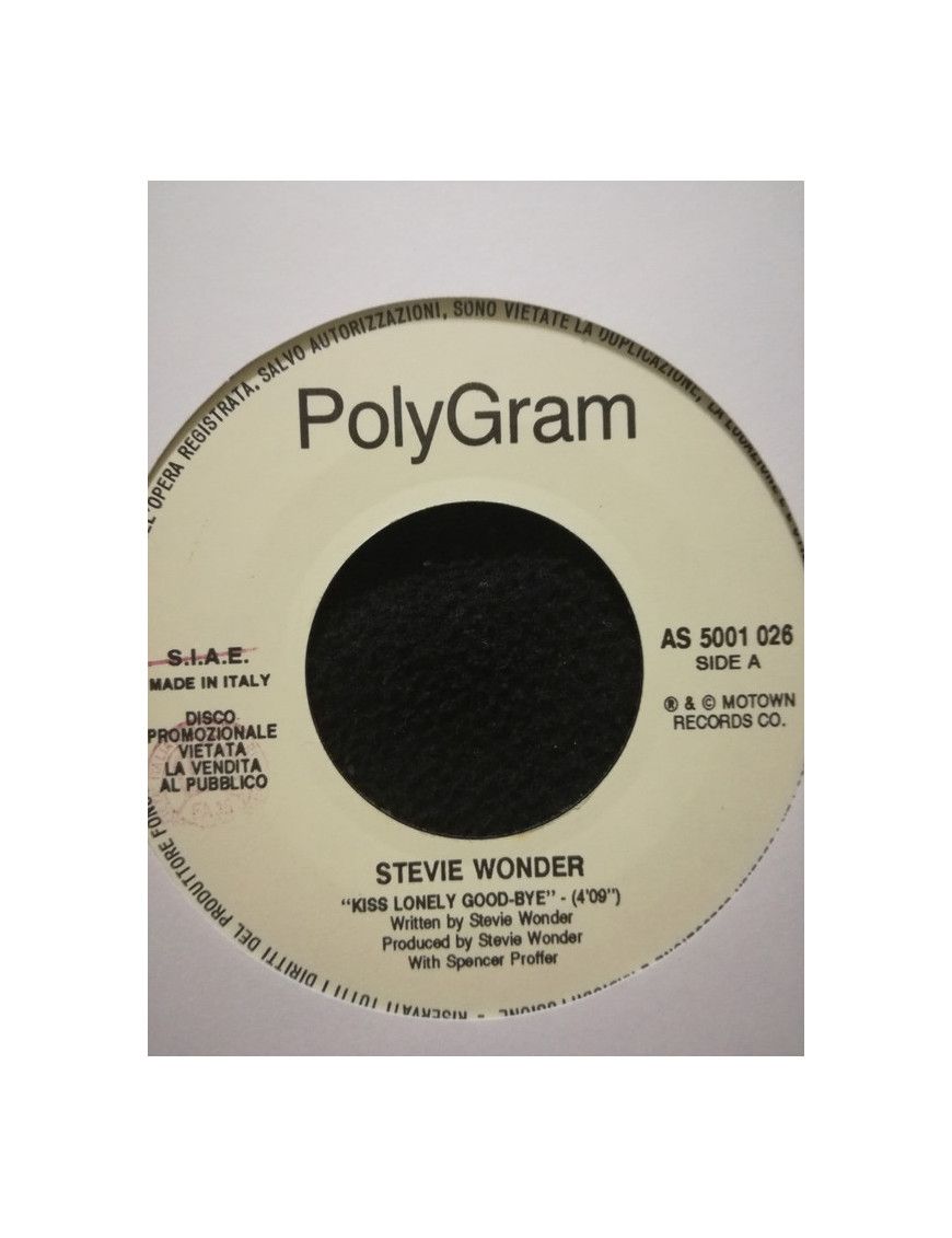 Kiss Lonely Good-Bye Words [Stevie Wonder,...] - Vinyle 7", 45 RPM, Promo [product.brand] 1 - Shop I'm Jukebox 