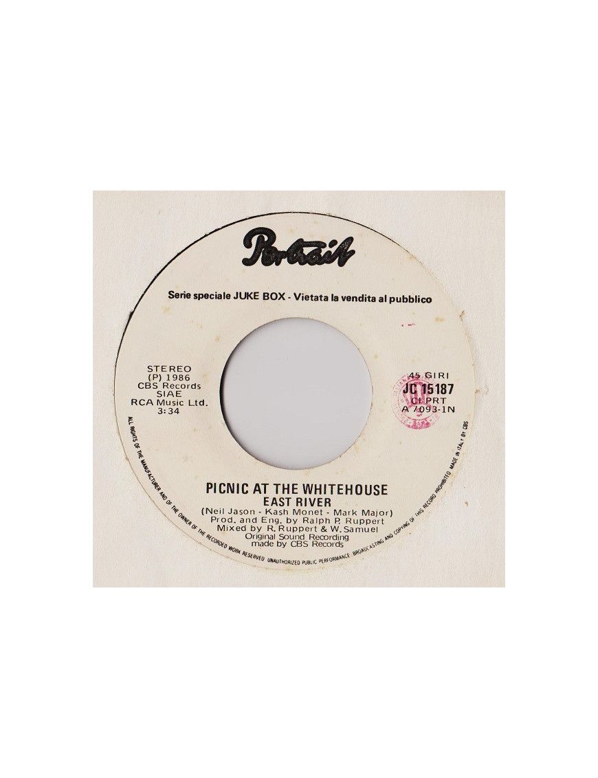 East River Prime Time TV [Picnic At The Whitehouse,...] - Vinyle 7", 45 RPM, Jukebox, Stéréo [product.brand] 1 - Shop I'm Jukebo