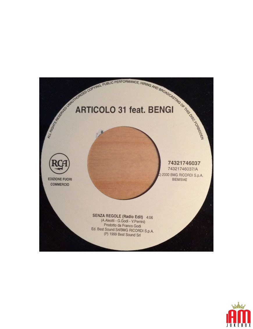 Senza Regole Keep On Movin' [Articolo 31,...] - Vinyl 7", Single, Promo [product.brand] 1 - Shop I'm Jukebox 