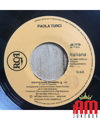 Apparent State of Calm - Dedicated to You [Paola Turci,...] - Vinyle 7", 45 RPM, Promo