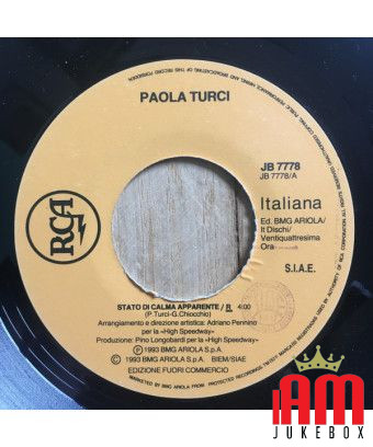 Stato Di Calma Apparente - Dedicato A Te [Paola Turci,...] - Vinyl 7", 45 RPM, Promo [product.brand] 1 - Shop I'm Jukebox 