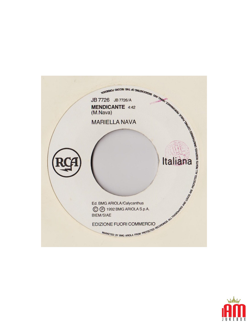 Beggar Is A Nanna [Mariella Nava,...] – Vinyl 7", 45 RPM, Promo [product.brand] 1 - Shop I'm Jukebox 