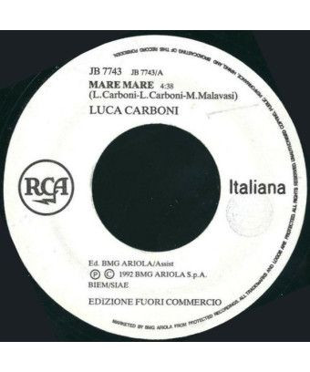 Mare Mare It's My Life [Luca Carboni,...] - Vinyl 7", 45 RPM, Promo [product.brand] 1 - Shop I'm Jukebox 