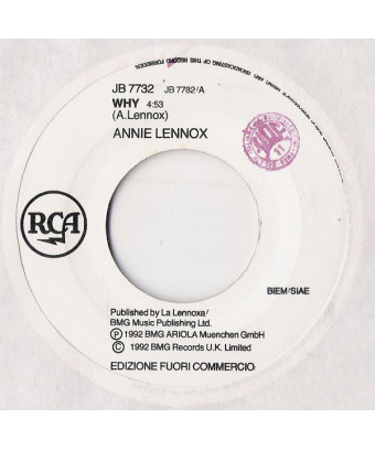 Why   Make It On My Own [Annie Lennox,...] - Vinyl 7", 45 RPM, Promo