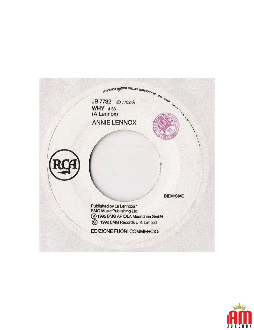 Why Make It On My Own [Annie Lennox,...] - Vinyl 7", 45 RPM, Promo [product.brand] 1 - Shop I'm Jukebox 