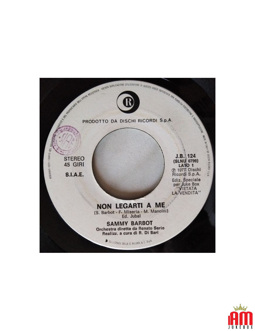 Non Legarti A Me New York, New York [Sammy Barbot,...] - Vinyl 7", 45 RPM, Jukebox [product.brand] 1 - Shop I'm Jukebox 