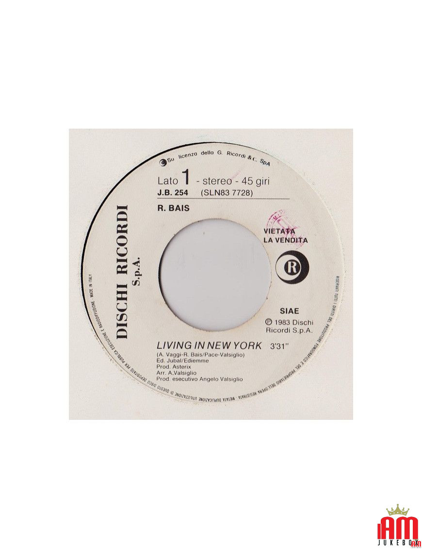 Living In New York Buffalo Soldier [Romano Bais,...] - Vinyl 7", 45 RPM, Promo [product.brand] 1 - Shop I'm Jukebox 