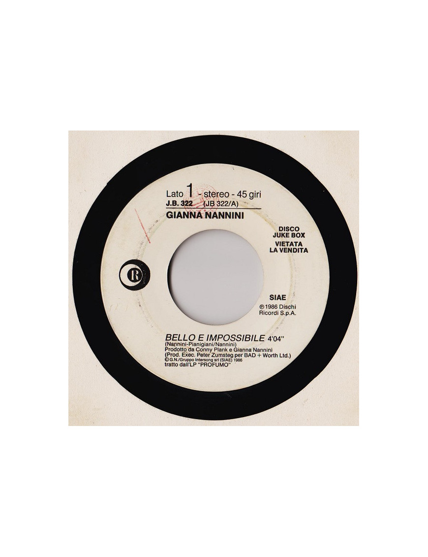 Bello E Impossibile   Telefonami [Gianna Nannini,...] - Vinyl 7", 45 RPM, Jukebox, Stereo