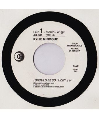 Je devrais être si chanceux, ne me retourne pas [Kylie Minogue,...] - Vinyl 7", 45 RPM, Promo [product.brand] 1 - Shop I'm Jukeb