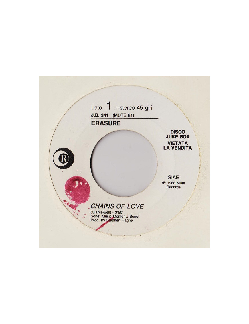 Chains Of Love   Give A Little Love [Erasure,...] - Vinyl 7", 45 RPM, Jukebox