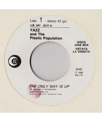 The Only Way Is Up   Teardrops (Radio Mix) [Yazz,...] - Vinyl 7", 45 RPM, Jukebox, Stereo
