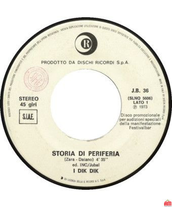 Storia Di Periferia Sì, Dimmi Di Sì [I Dik Dik,...] - Vinyl 7", 45 RPM, Promo, Stereo [product.brand] 1 - Shop I'm Jukebox 